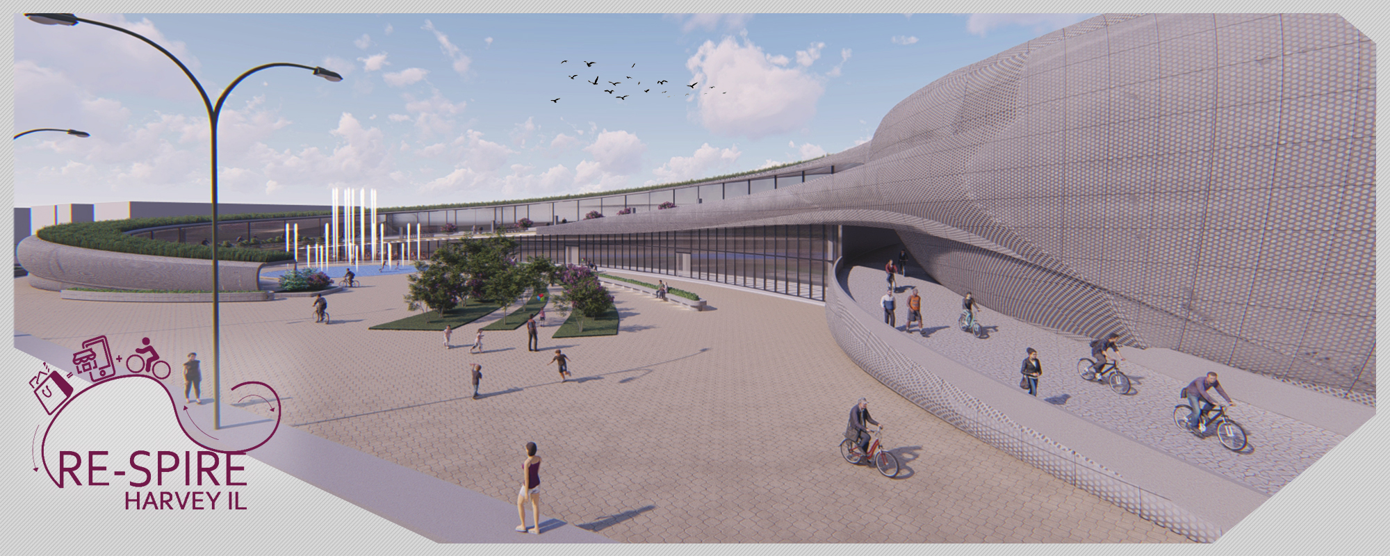 RE-SPIRE, a retail proposal that weaves circulation between interior and exterior spaces
