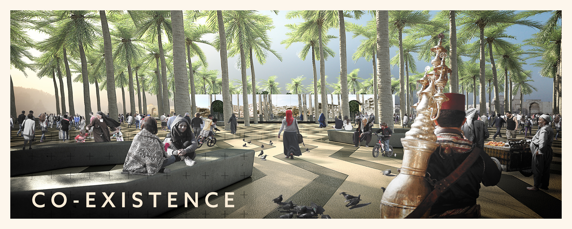 Co-Existence, a proposed public plaza in the centre of Aleppo, Syria